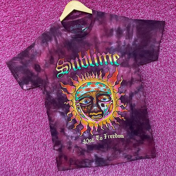 Sublime 40 Oz To Freedom Album Cover Sun Logo Tie-Dye T-Shirt Medium - Picture 3 of 4